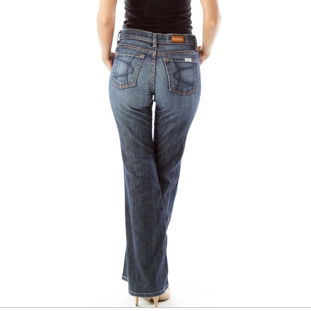 David Kahn Blue Flared Denim Pants - Picture 3 of 3